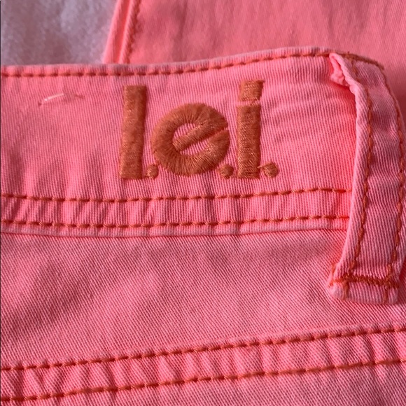 Lei Neon Pink Ashley Low Rise Skinny Jeans  NWT - Picture 3 of 10